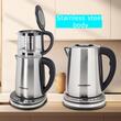 Digitaler Teekocher HAUSBERG HB-3640IN, 1500W, 1,7L Tasse, 1L Wasserkocher, Edelstahlblende mit Digitalanzeige, Thermostat, Inox