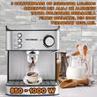 HAUSBERG HB3725 Kaffeemaschine, gemahlener Kaffee, 15 bar, 850-1000 W, grau mit schwarz