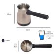 Hausberg HB-3815RG Wasserkocher, Leistung 800W, Fassungsvermögen 500 ml, Edelstahl-Gold