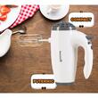 Batteur à main Hausberg HB-4119AB, 5 vitesses, puissance 300 W, moteur en cuivre, blanc