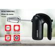 HAUSBERG HB-4215NG Handmixer, 250W, 5 Geschwindigkeiten, Geräuschpegel 85 dB, Zubehör inklusive, Schwarz