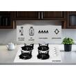 Plaque de cuisson encastrable Hausberg HB-563AB, gaz, 4 feux, allumage électrique, blanc