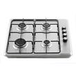 Paket Einbaubackofen Hausberg HB-8051IN, Elektro, Leistung 2000 W, 76 l, 4 Funktionen, Klasse A, Einbaukochfeld HAUSBERG HB-580IN, Elektrozündung, Gas, 4 Brenner, Sicherheitssystem, Schwarz-Edelstahl