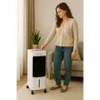 Ventilateur humidificateur et refroidisseur d&#39;air HAUSBERG HB-5955, 3 vitesses, télécommande, minuterie 12 heures, réservoir d&#39;eau 4 l, portable, blanc
