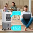 Portable Air Cooler HAUSBERG HB-5961AB, 75W, 20L, 3 Speeds, Mechanical Control, Accessories Included