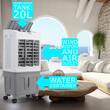 Portable Air Cooler HAUSBERG HB-5961AB, 75W, 20L, 3 Speeds, Mechanical Control, Accessories Included