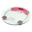 HAUSBERG HB-6000RZ Körperwaage, LCD-Display, automatische Abschaltung, Batterieanzeige, 180 kg, Transparentes Glas, Pink