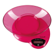 Hausberg HB-6015RZ Küchenwaage, 3kg, mit Kunststoffschüssel, Pink
