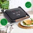 Sandwich-maker Grill HAUSBERG HB-632, 1100-1300 W, Panini, Non-stick plates, Cold handle, Black