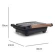 Sandwich-maker Grill HAUSBERG HB-632, 1100-1300 W, Panini, Non-stick plates, Cold handle, Black