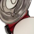 HAUSBERG HB-675RS XL Pizzaofen mit Steinbackfläche, Temperaturregler bis 405° C, Rot