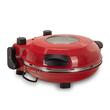 HAUSBERG HB-675RS XL Pizzaofen mit Steinbackfläche, Temperaturregler bis 405° C, Rot