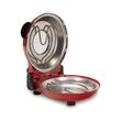 HAUSBERG HB-675RS XL Pizzaofen mit Steinbackfläche, Temperaturregler bis 405° C, Rot