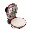 HAUSBERG HB-675RS XL Pizzaofen mit Steinbackfläche, Temperaturregler bis 405° C, Rot