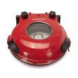 HAUSBERG HB-675RS XL Pizzaofen mit Steinbackfläche, Temperaturregler bis 405° C, Rot