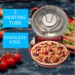 HAUSBERG HB-675RS XL Pizzaofen mit Steinbackfläche, Temperaturregler bis 405° C, Rot