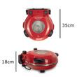HAUSBERG HB-675RS XL Pizzaofen mit Steinbackfläche, Temperaturregler bis 405° C, Rot