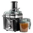 Hausberg HB-7540 Obst- und Gemüseentsafter, 1000 W, 2 Geschwindigkeiten, 1 l Tresterbehälter, 1 l Saftbehälter, Schiebezubehör, Schwarz + Silber