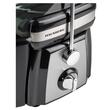 Hausberg HB-7540 Obst- und Gemüseentsafter, 1000 W, 2 Geschwindigkeiten, 1 l Tresterbehälter, 1 l Saftbehälter, Schiebezubehör, Schwarz + Silber