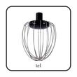 Mixer mit Schüssel HAUSBERG HB-7620GR, Leistung 1000W, 5 Liter, 6 Geschwindigkeiten, Grau