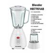Blender Hausberg HB-7760AB, 300 W, 1,5 L, 3 vitesses, fonction Pulse, glace pilée, 4 lames amovibles, blanc