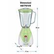 2-in-1-Mixer mit Glasschüssel Hausberg HB-7761VR Edelstahlklinge, 1,5 l Fassungsvermögen, Grün