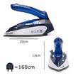 Fer à repasser mini Hausberg HB-7810BL, 1 000 W, de voyage, 75 ml, céramique, autonettoyant, blanc-bleu