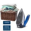 Fer à repasser mini Hausberg HB-7810BL, 1 000 W, de voyage, 75 ml, céramique, autonettoyant, blanc-bleu