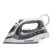Fer à repasser Hausberg HB-7850GR, 1300 W, semelle en acier avec revêtement céramique, réservoir d&#39;eau de 150 ml, gris-blanc