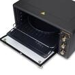 Rustikaler Elektrobackofen HAUSBERG HB-8001RST, 1400W, 48l, Mechanische Zeitschaltuhr, Einstellbarer Thermostat, 4 Einschubhöhen, Hochtemperaturbeständige Glastür, Mechanische Blende, Schwarz-Gold