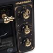 Rustikaler Elektrobackofen HAUSBERG HB-8001RST, 1400W, 48l, Mechanische Zeitschaltuhr, Einstellbarer Thermostat, 4 Einschubhöhen, Hochtemperaturbeständige Glastür, Mechanische Blende, Schwarz-Gold