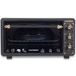 Rustikaler Elektrobackofen HAUSBERG HB-8001RST, 1400W, 48l, Mechanische Zeitschaltuhr, Einstellbarer Thermostat, 4 Einschubhöhen, Hochtemperaturbeständige Glastür, Mechanische Blende, Schwarz-Gold