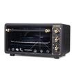 Rustikaler Elektrobackofen HAUSBERG HB-8001RST, 1400W, 48l, Mechanische Zeitschaltuhr, Einstellbarer Thermostat, 4 Einschubhöhen, Hochtemperaturbeständige Glastür, Mechanische Blende, Schwarz-Gold