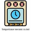 Rustikaler Elektrobackofen HAUSBERG HB-8001RST, 1400W, 48l, Mechanische Zeitschaltuhr, Einstellbarer Thermostat, 4 Einschubhöhen, Hochtemperaturbeständige Glastür, Mechanische Blende, Schwarz-Gold