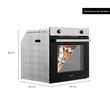 Einbaupaket Hausberg Elektrobackofen HB-8051IN, Leistung 2000 W, 76 l, 4 Funktionen, Einbaukochfeld Hausberg HB-556IN, Gas, 4 Brenner, GAS-Sicherheitssystem, Gusseisengrill, Klasse A, Schwarz/Edelstahl