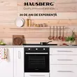 Einbaubackofen Hausberg HB-8053NG, Elektrisch, Leistung 2225 W, 71 l, 6 Funktionen, Umluft, Timer, Klasse A, Schwarz