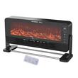 Electric fireplace with Fan Hausberg HB-8216NG, Remote control, 2000W, 2 heating settings, PTC ceramic heating with flame effect, Thermostat 15-35 degrees C, IP24 protection, Black