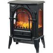 Portable electric fireplace with fan Hausberg HB-8218NG, 2000W, 2 heating levels, LED clapper effect, adjustable brightness, thermostatic control, heating up to 30m2, Black