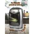 HAUSBERG HB-8300 Keramik-Heizlüfter, 1500 W, regelbarer Thermostat, 2 Geschwindigkeiten, Ventilatorfunktion, Absturzsicherung, geräuschlos, Tragegriff, silber