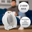 Nagrzewnica powietrza Hausberg HB-8501AB, 2000 W, 2 poziomy mocy, regulowany termostat, biały