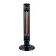 Hausberg HB-8561NG tower type electric radiator, 1000W, 2 temperature levels, carbon fiber tube, safety for overturning, oscillation, transport handle, Black