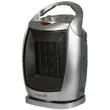 HAUSBERG HB-8770 Keramik-Heizlüfter, 1500 W, regelbarer Thermostat, 2 Geschwindigkeiten, Ventilatorfunktion, Absturzsicherung, geräuschlos, Tragegriff, silber