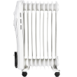 Electric heater Hausberg HB-8910AB, 2000 W, 9 elements, 3 power levels, adjustable thermostat, White