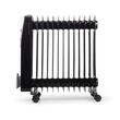 Hausberg HB-8913NG Elektroheizung, 2500 W, 13 Elemente, 3 Leistungsstufen, Einstellbarer Thermostat, Überhitzungsschutz, Kippschutz, Kontrollleuchte, Schwarz