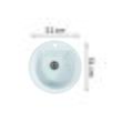 Évier de cuisine Hausberg Adina HBC-9700, composite, blanc-beige, cuve ronde, 51 cm