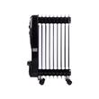 Elektrischer Ölheizer HAUSBERG HB-8915, 3 Geschwindigkeiten, 800-1200-2000 W, 9 Elemente 110 mm x 580 mm, regelbarer Thermostat, Griff und Räder für einfaches Bewegen, Betriebslichtanzeige, schwarz