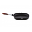 Grillpfanne Ertone ERT-MN-528, Aluminiumgussmaterial, 28 cm, ergonomisches Design, Schwarz