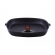 Grillpfanne Ertone ERT-MN-528, Aluminiumgussmaterial, 28 cm, ergonomisches Design, Schwarz