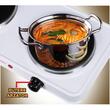 Plaque de cuisson électrique Ertone MN200AB, 2 000 W, 2 feux, blanche