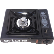 Ertone ERT-MN231NG Tragbarer Campingkocher, Für Sprühflaschen, 2,2 kW, Piezozündung, Schwarz